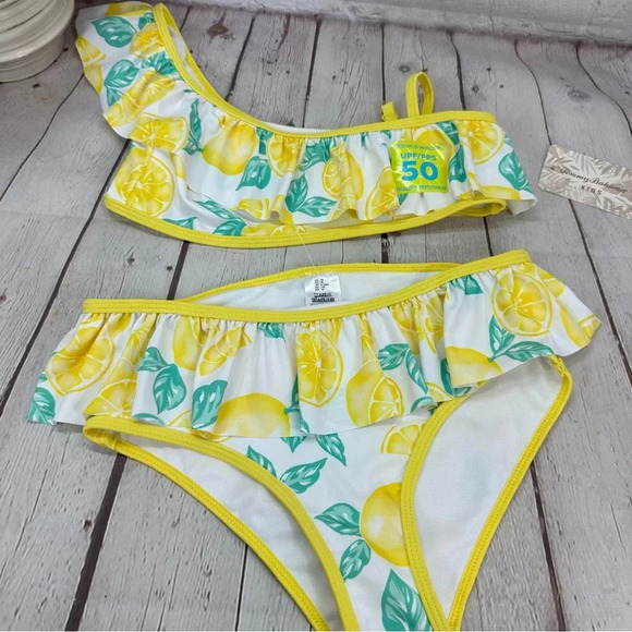 tommy bahama kids 2-piece bikini swimsuit with lemons size 10 - Picture 2 of 5